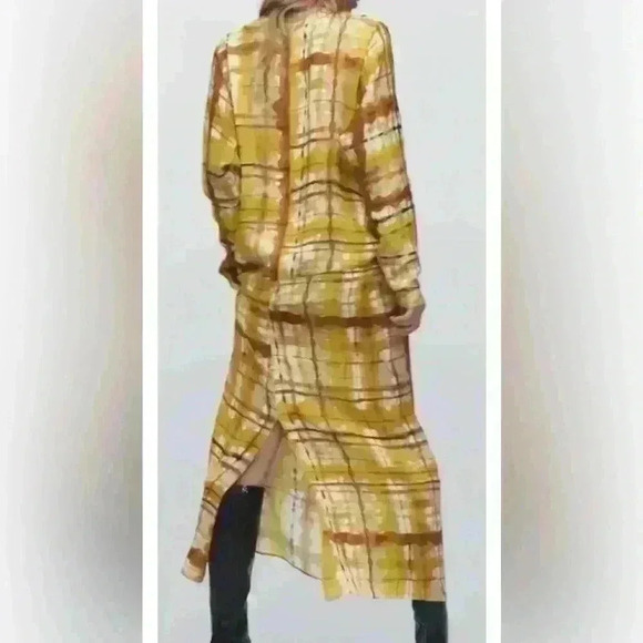 Zara Tie Dye Printed Flowy Long Dress - Picture 3 of 3